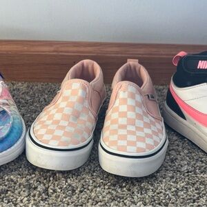 3 Pair Lot of Girls Shoes- Hey Dude, Vans, Nike Size 12
